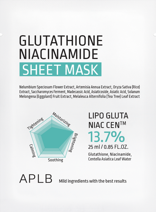 APLB Glutathione Niacinamide Sheet Mask - 25 ml