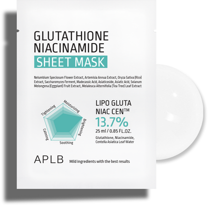 APLB Glutathione Niacinamide Sheet Mask - 25 ml