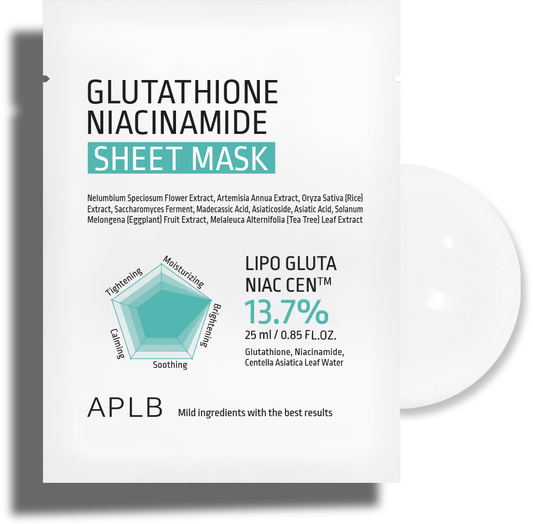 APLB Glutathione Niacinamide Sheet Mask - 25 ml