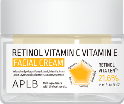 APLB Retinol Vitamin C Vitamin E Facial Cream - 55 ml