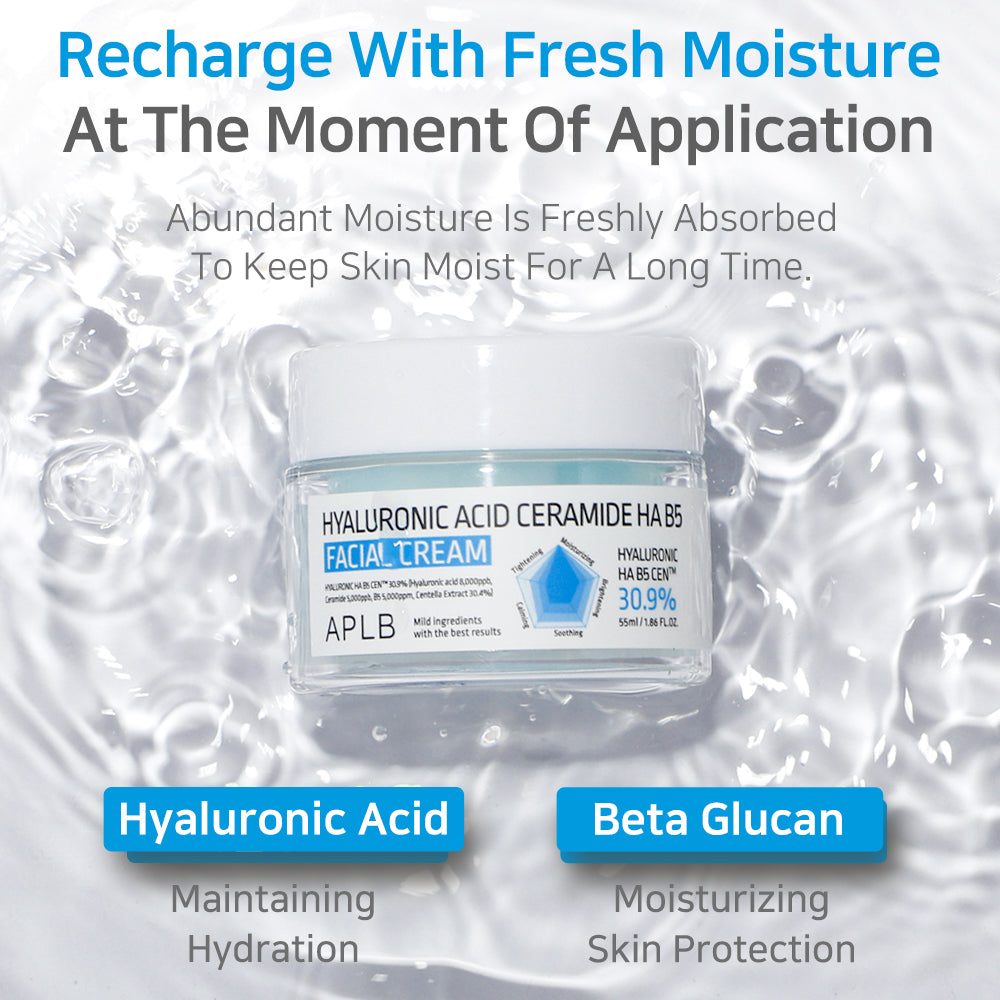 APLB Hyaluronic Acid Ceramide Ha B5 Facial Cream - 55 ml
