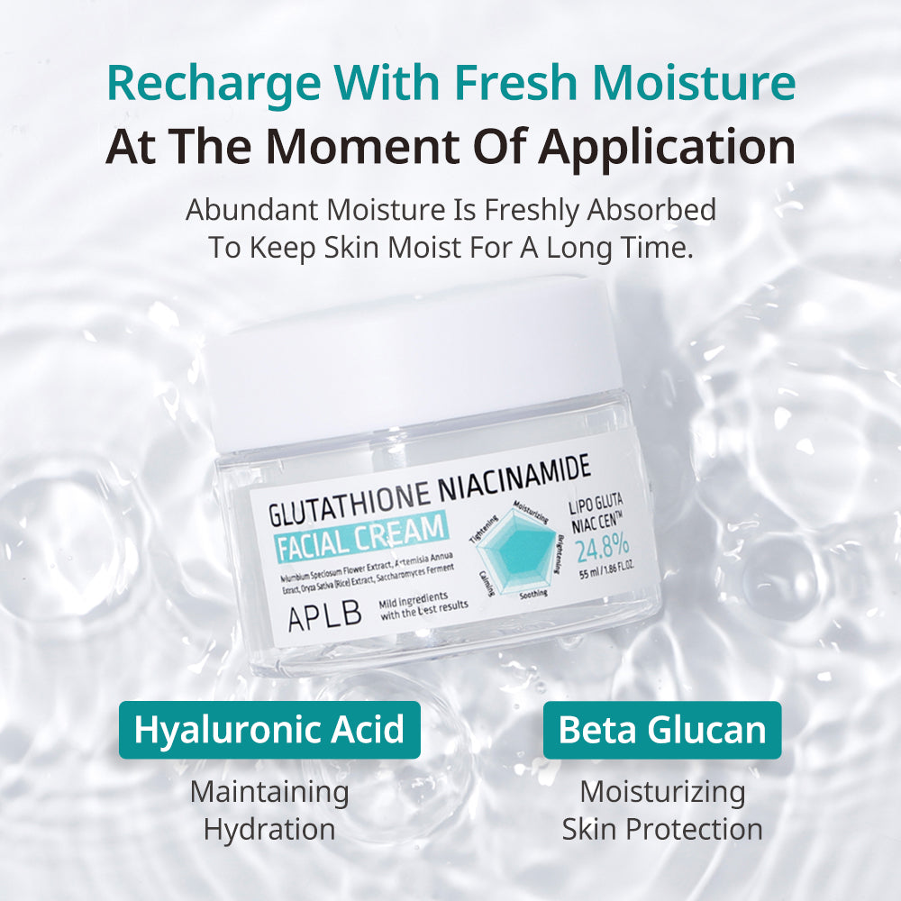 APLB Glutathione Niacinamide Facial Cream - 55 ml APLB EGYPT OFFICIAL STORE APLB Glutathione Niacinamide Facial Cream - 55 ml APLB EGYPT OFFICIAL STORE